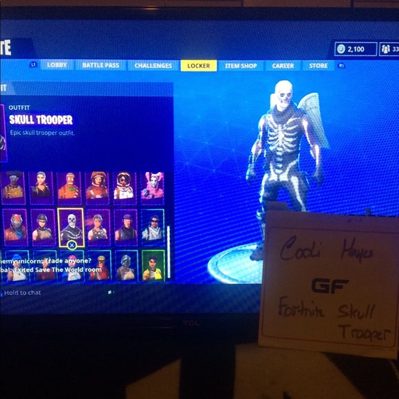 Other Read Description Fortnite Skull Trooper Poshmark - fortnite skull trooper m 5b1e8d758ad2f98c5eb2b2a5